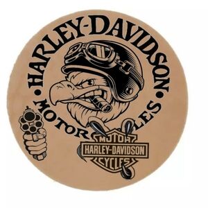 Harley Davidson eagle patch laser engraved.